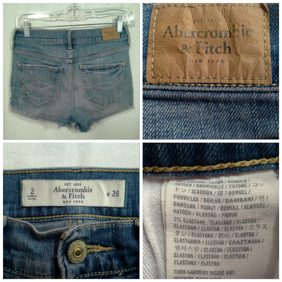 A&F shorts Size 2, 26x2 Light blue Distressed Raw - Picture 7 of 8